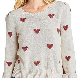 Splendid Annabelle Heart Sweater Sz XS